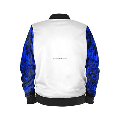 Custom Print Bomber Jacket with Zip.